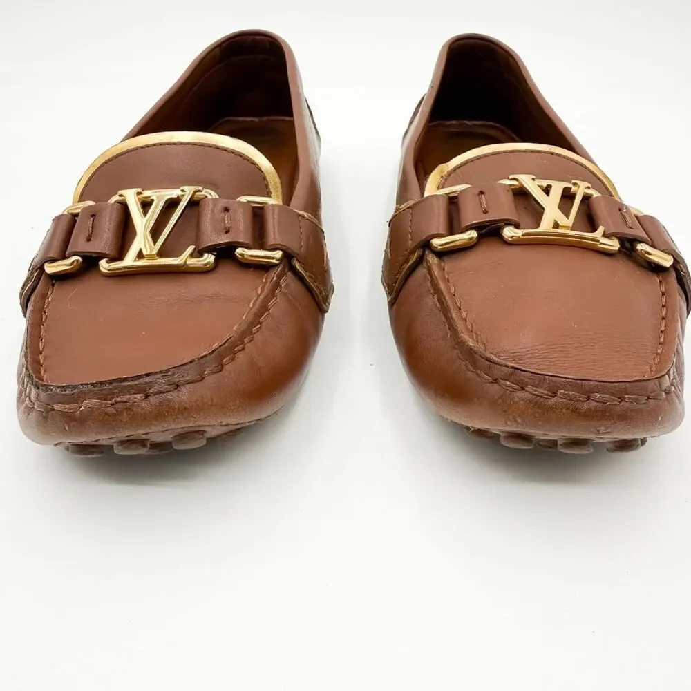 Louis Vuitton LV Loafers Leather Moccasins Flats EU 37 US 7